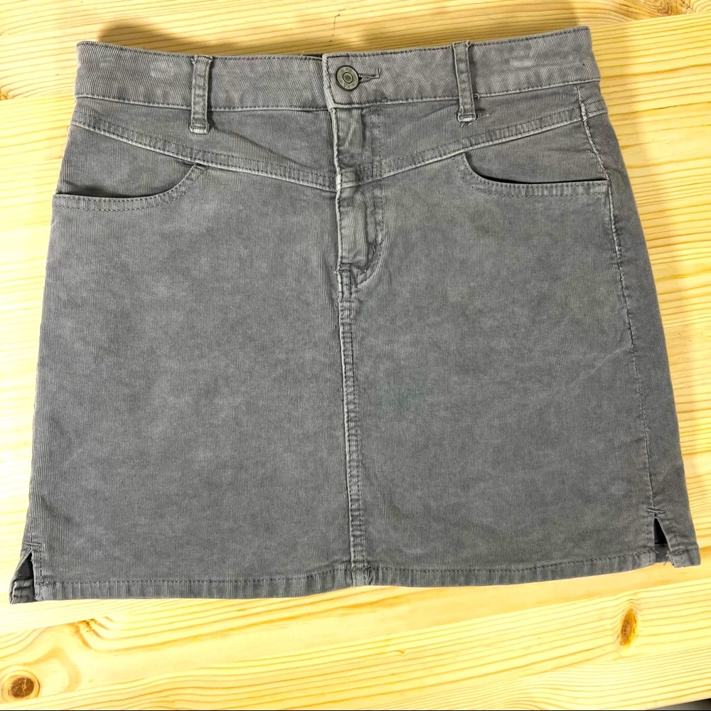 Gray RSQ Corduroy-Type Style Mini Skirt